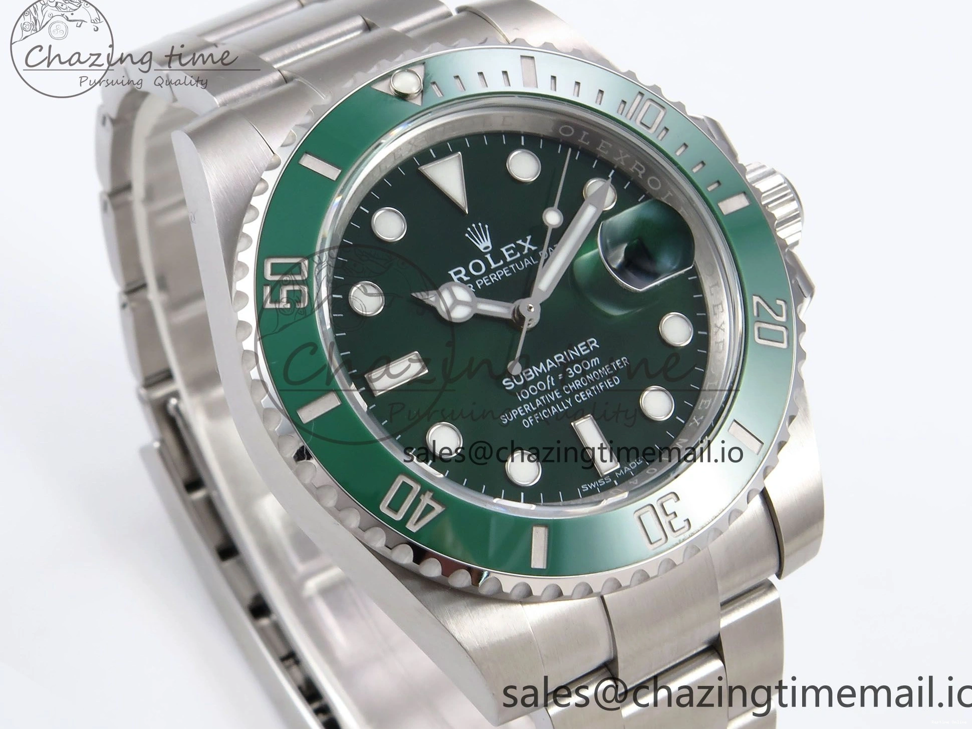 1222 Premium Submariner 116610 LV 40mm RF 1:1 Best Edition Green Ceramic on SS 904L Bracelet Steel VR 1014